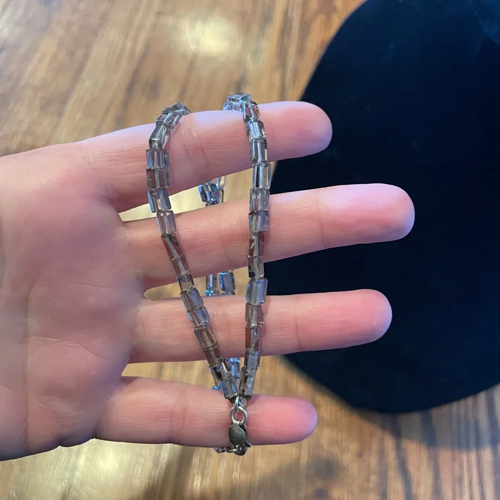 Bracelet set of two elastic beaded bracelets
